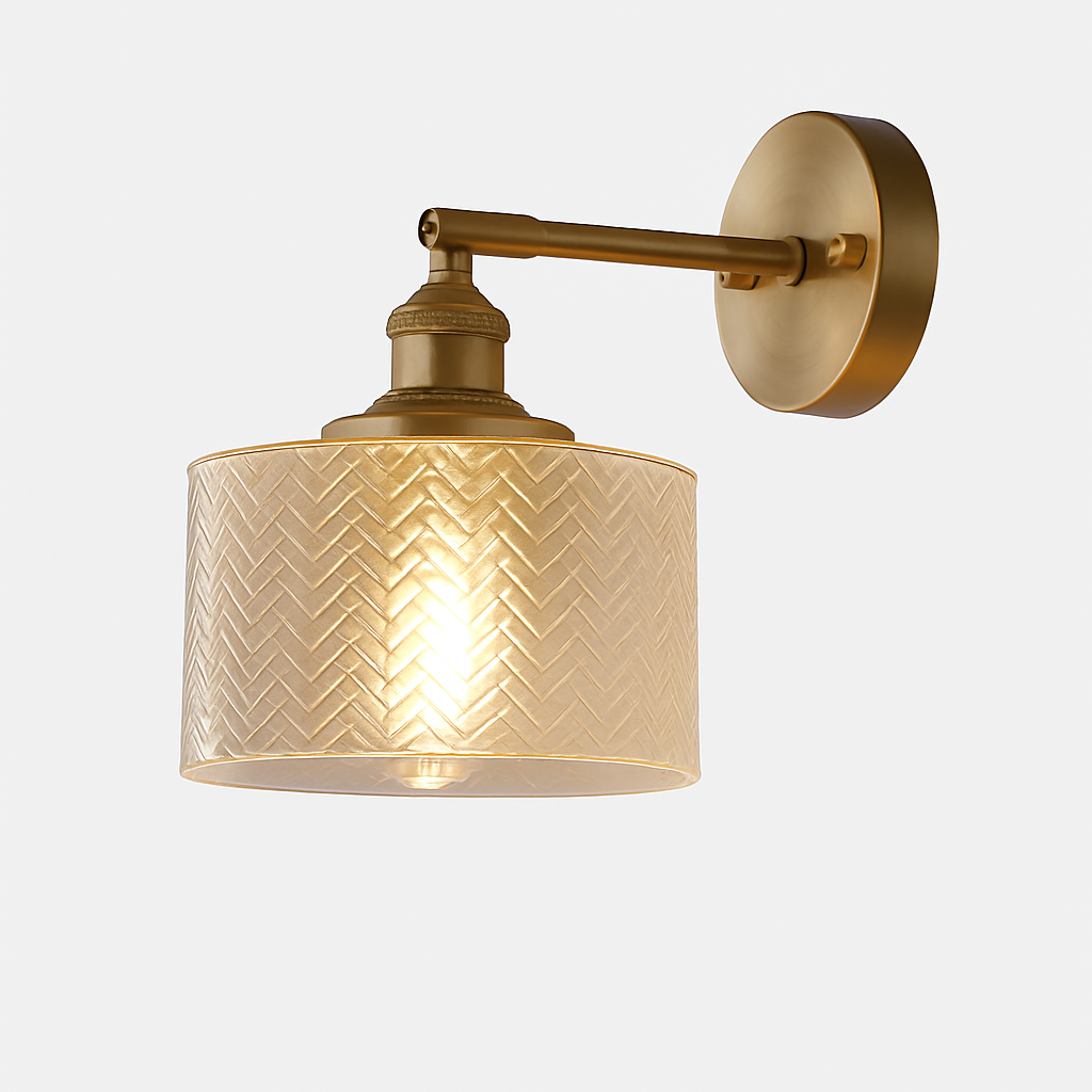 Zyphorin| Nordic Retro Glazen Kap Moderne Wandlamp