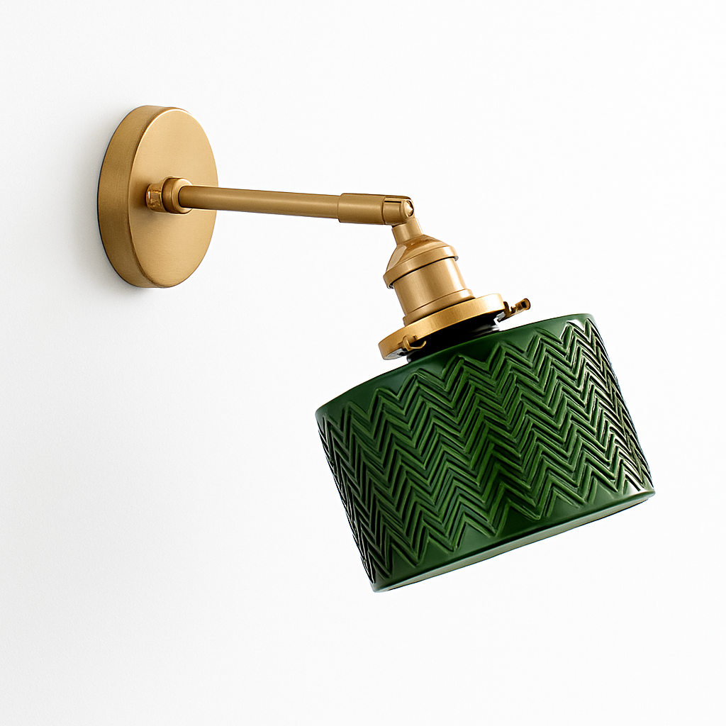 Zyphorin| Nordic Retro Glazen Kap Moderne Wandlamp