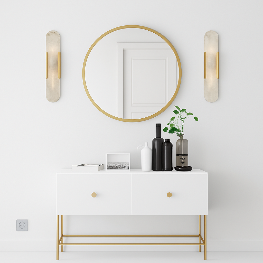 Luvidior | Sferische Marmeren Bord Architecturale Wandlamp