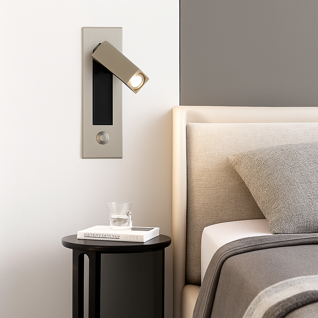 Virello | Minimalistische Ingebouwde Vierkante Leeswandlamp