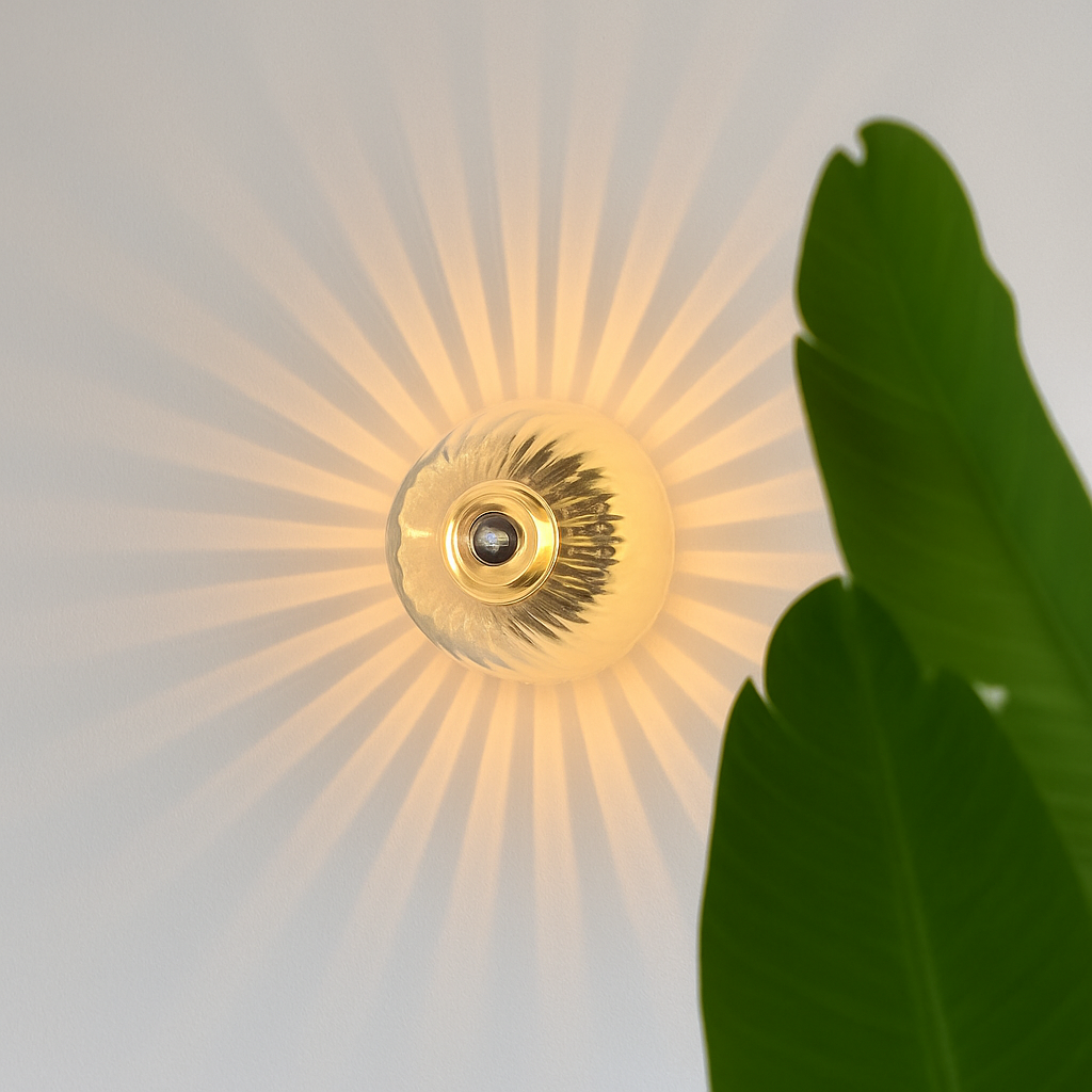 Marquello | Geribbelde Transparante Glazen Bauhaus Geïnspireerde Wandlamp