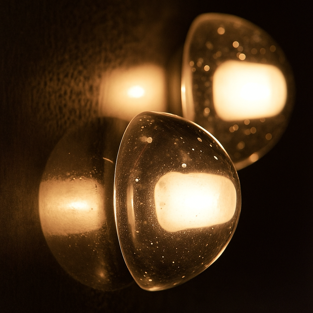 Kystalux | Art Deco halve bol kristallen kaptafel wandlamp
