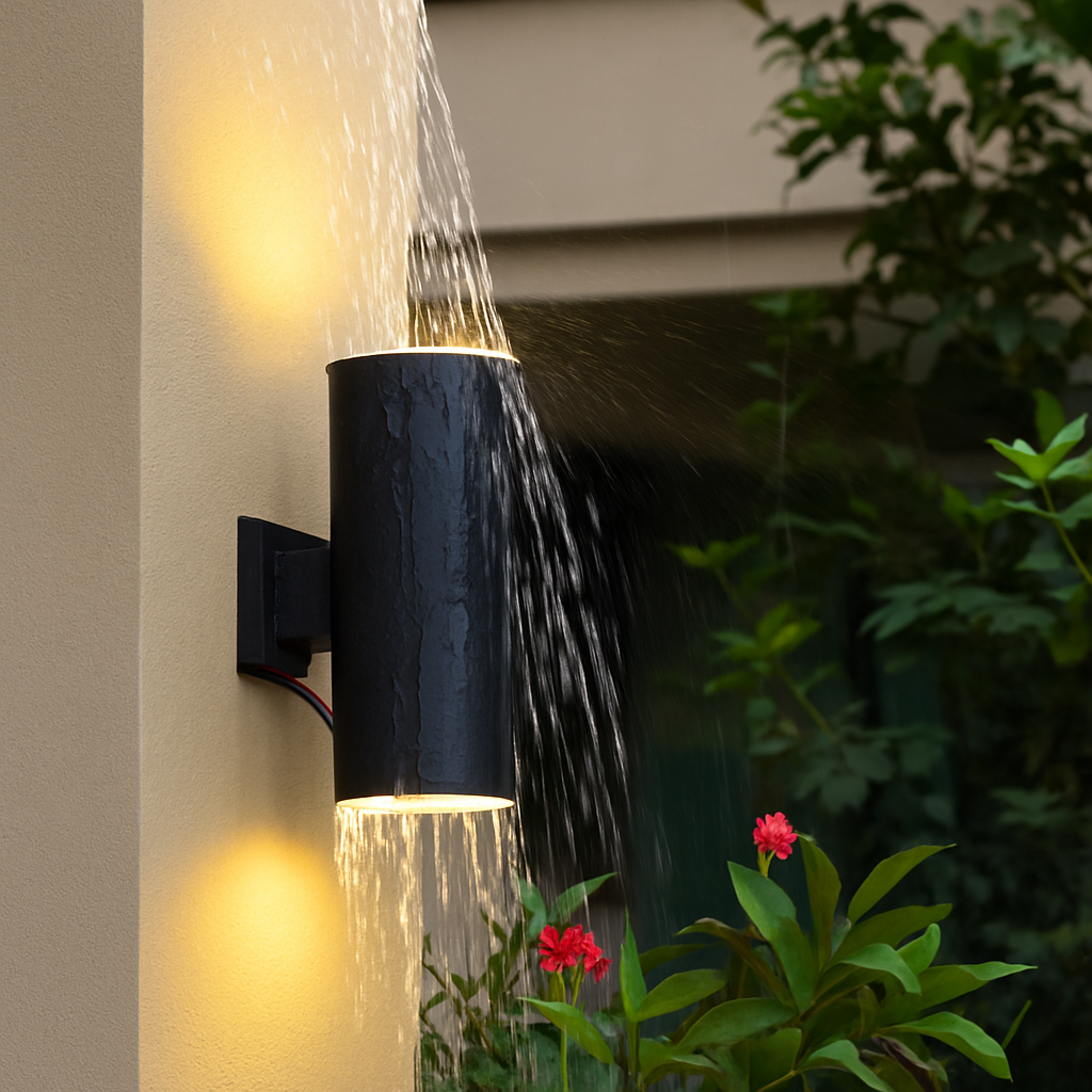 Zandorim | Minimalistische lineaire kolom op-en-neer buitenwandlamp