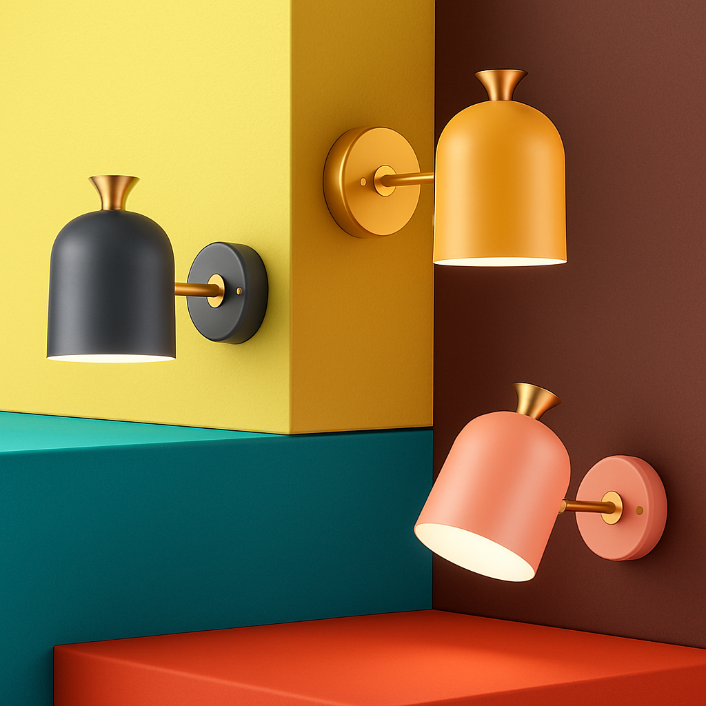 Elvario| Moderne Ronde Verstelbare Kleurrijke Kap Wandlamp