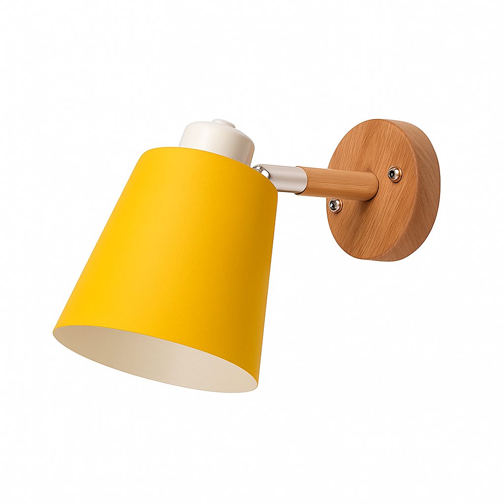 Velmoria | Verstelbare LED Metalen Wandlamp Met Houten Bevestiging