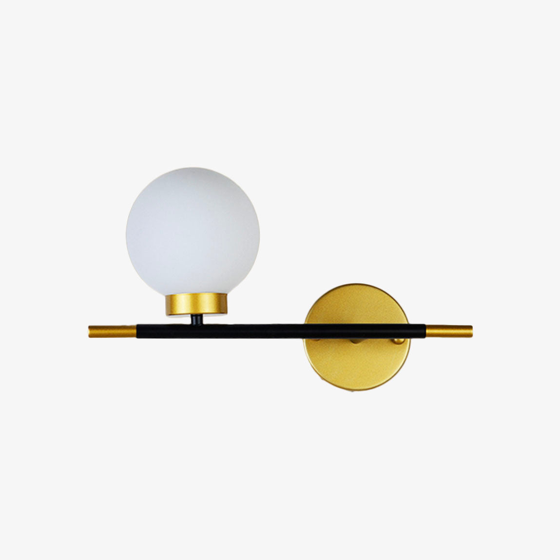 Vesquir| Moderne Metalen Stang Glazen Bol Decoratieve Wandlamp