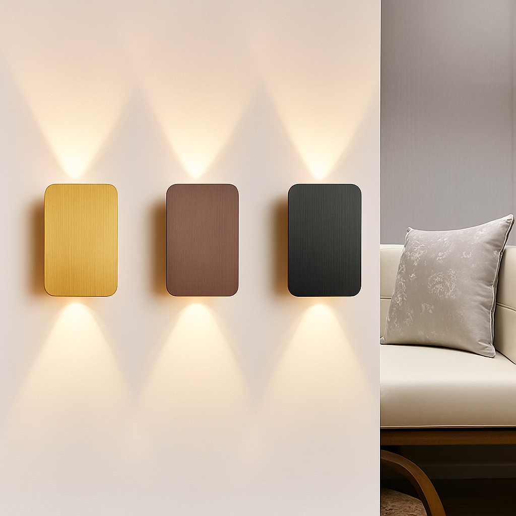 Zandrelis | Moderne Rechthoekige Profiel Dubbele Straal Wandlamp