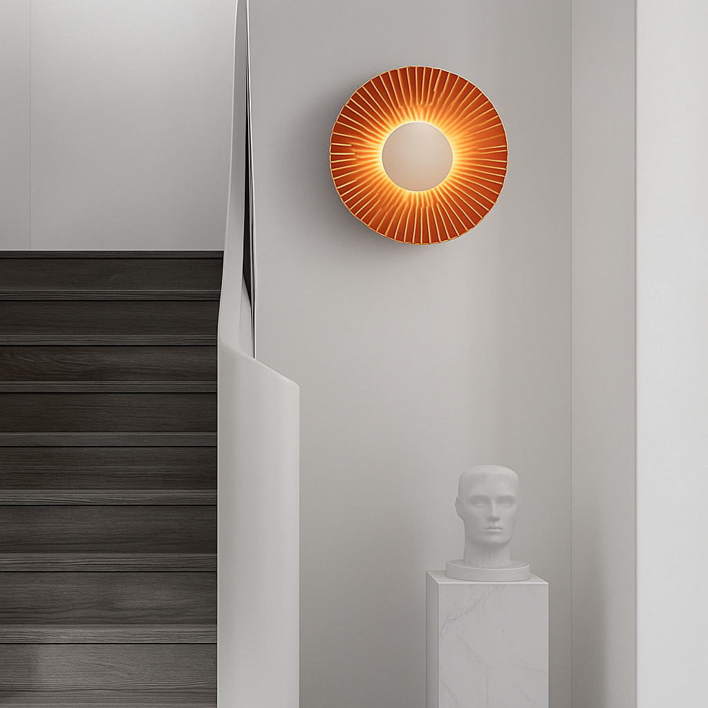 Wirello| Moderne Zonnestraal Sculptuur Metalen Wandlamp