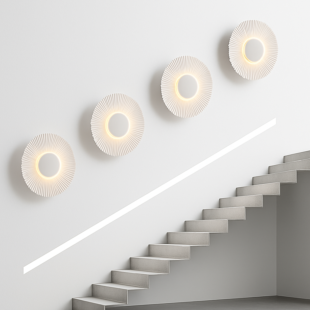 Wirello| Moderne Zonnestraal Sculptuur Metalen Wandlamp