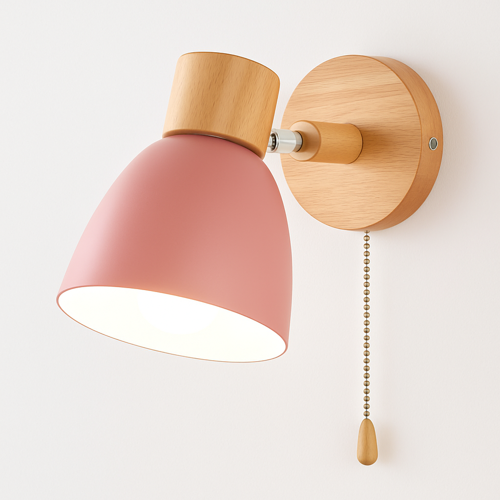 Kryllea| Moderne Minimalistische Houten Pilaar Up Down Wandlamp