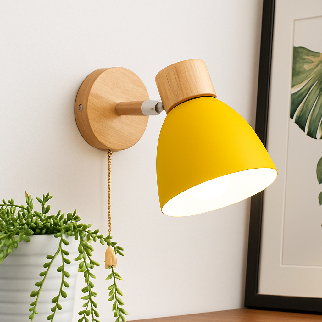 Kryllea| Moderne Minimalistische Houten Pilaar Up Down Wandlamp