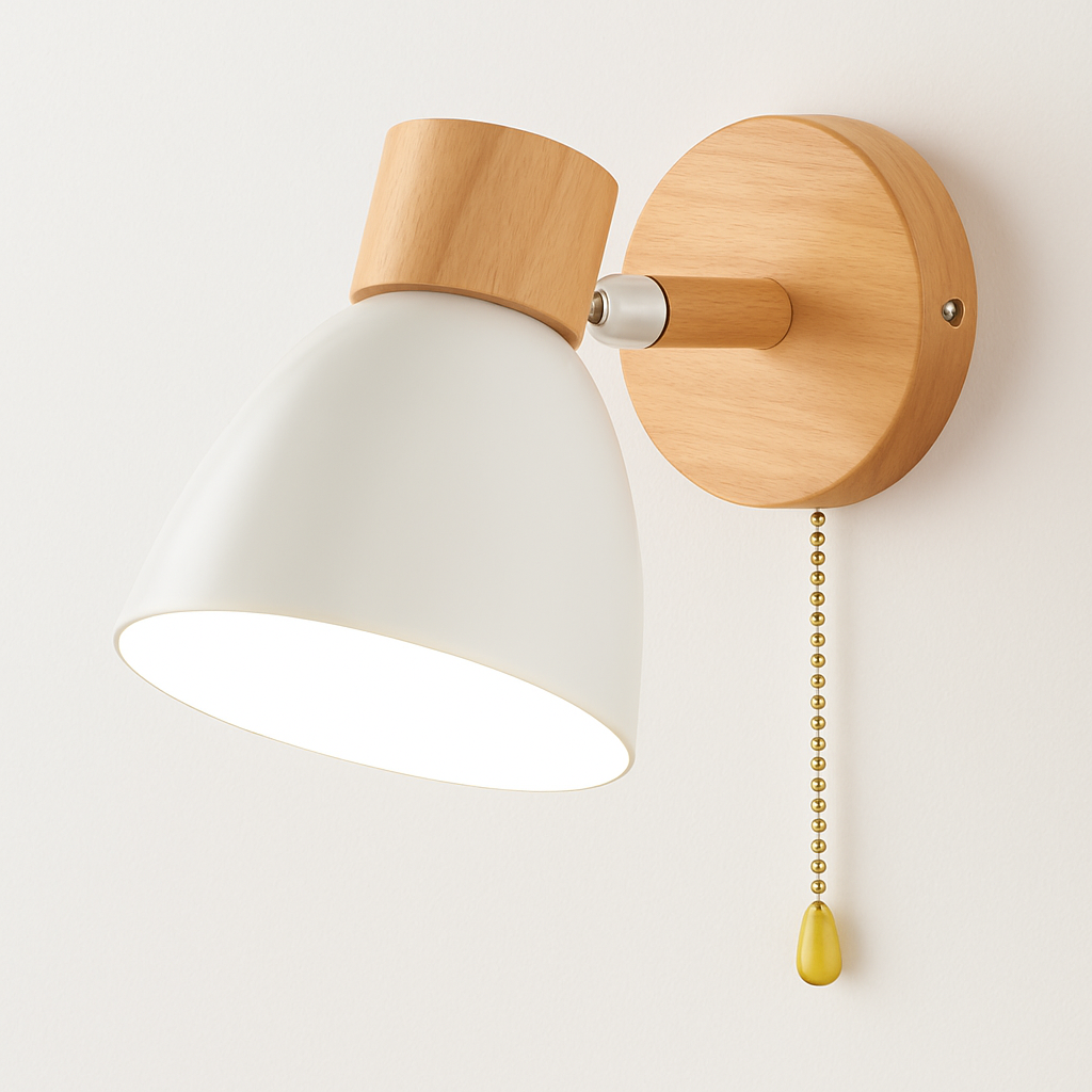 Kryllea| Moderne Minimalistische Houten Pilaar Up Down Wandlamp