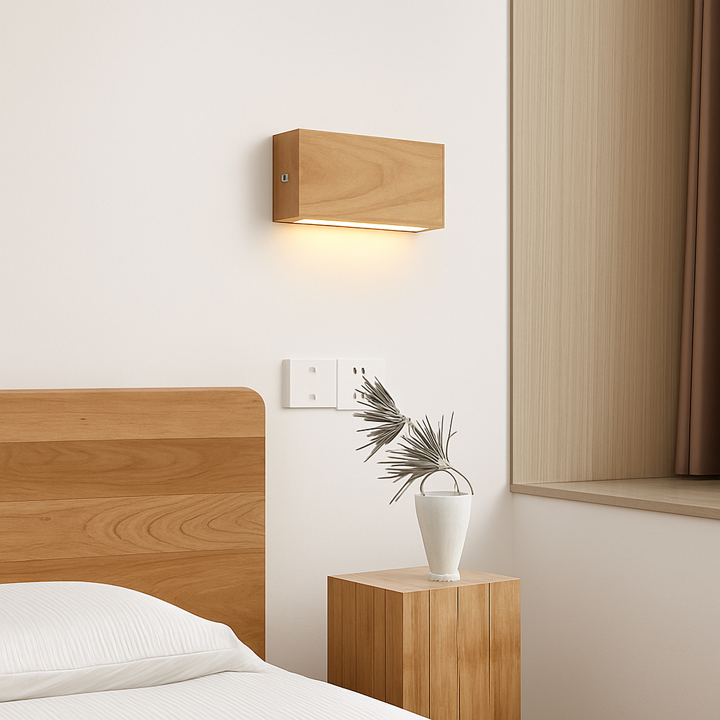 Vondelme | Japanse Stijl Architectonische Houten Wandlamp