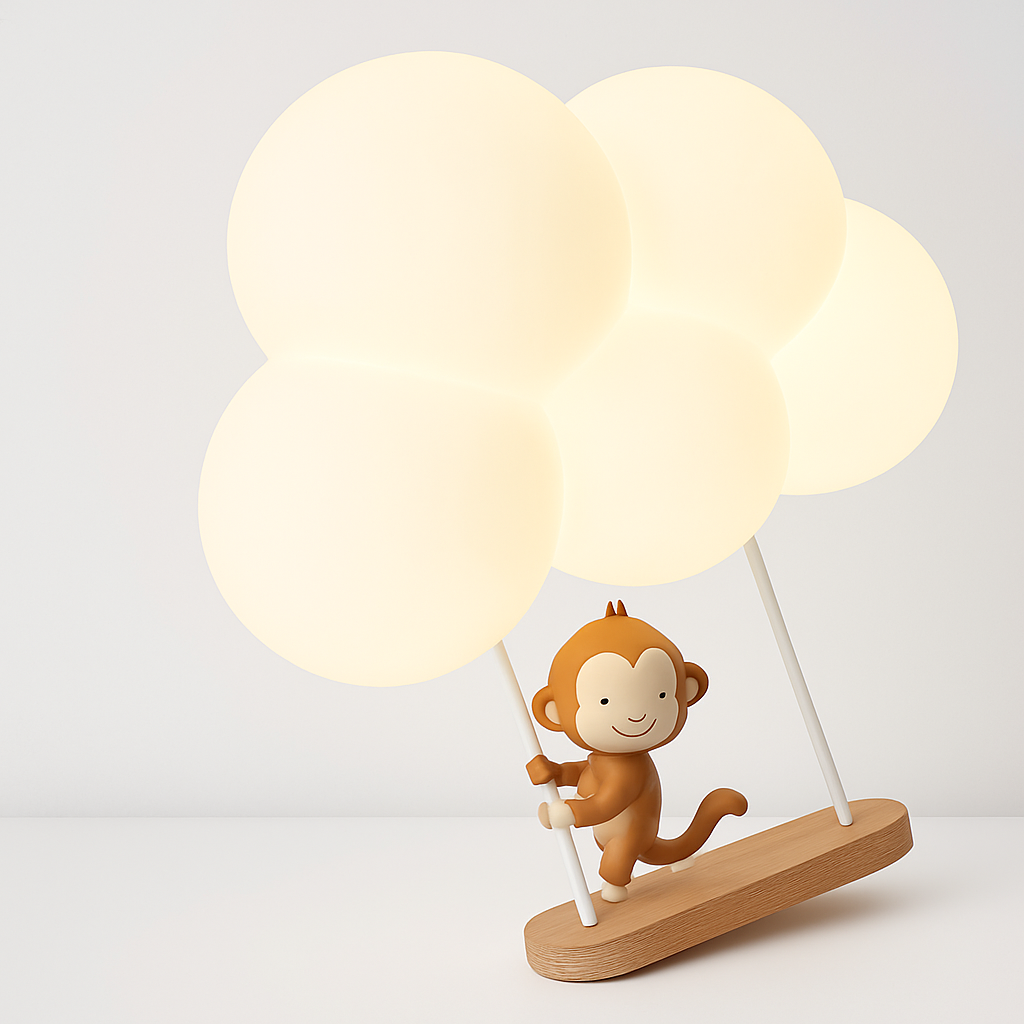 Vantessy | Gestileerd geometrisch dierenprofiel kindernachtlampje voor aan de muur