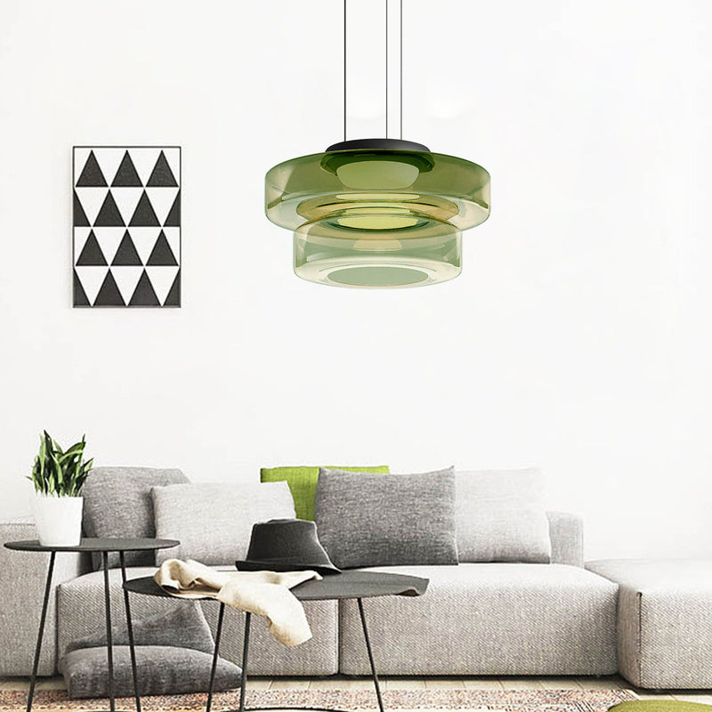 Ambera | Strakke Translucente Laagglas Hanglamp