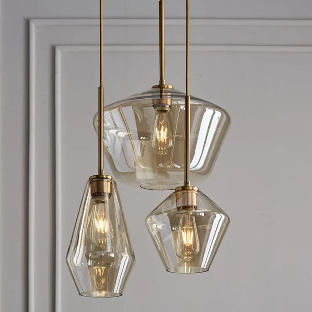 Niris | Nordic Diamantvormige Geometrische Glazen Hanglamp