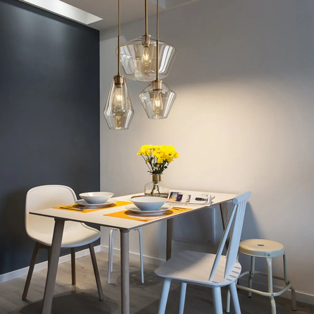 Niris | Nordic Diamantvormige Geometrische Glazen Hanglamp