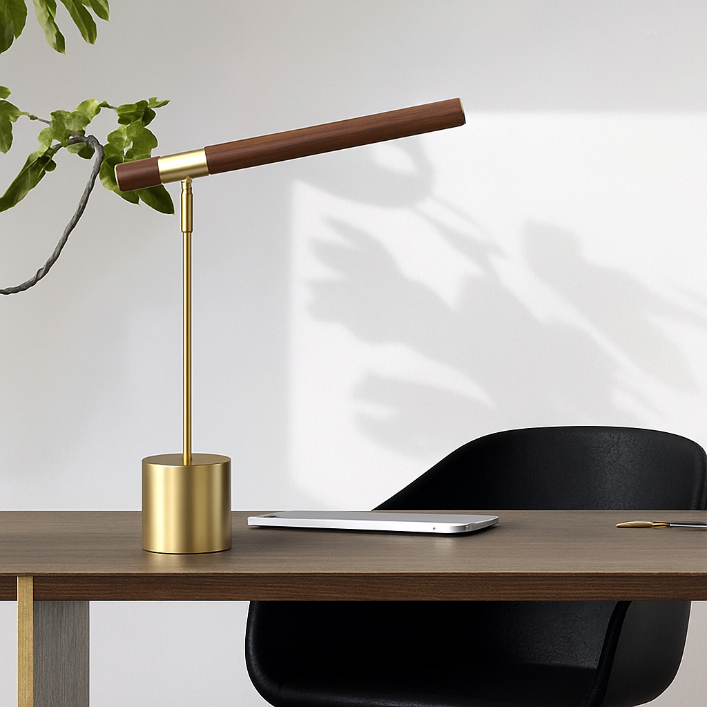 Bristhaw | Sculpturale Bamboe Structurele Scandinavische Bureaulamp