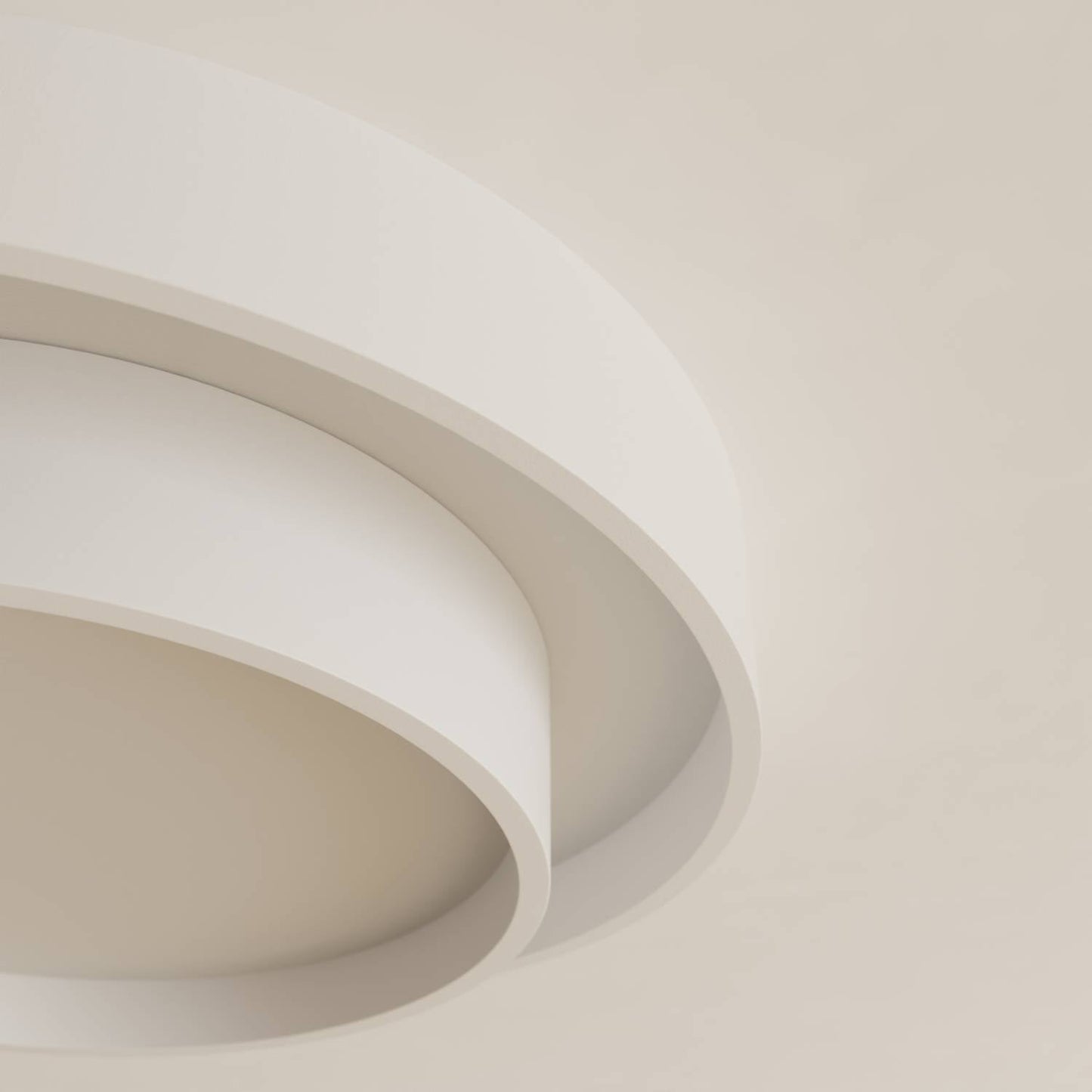 Lunara | Witte Sculpturale Ronde Plafondlamp