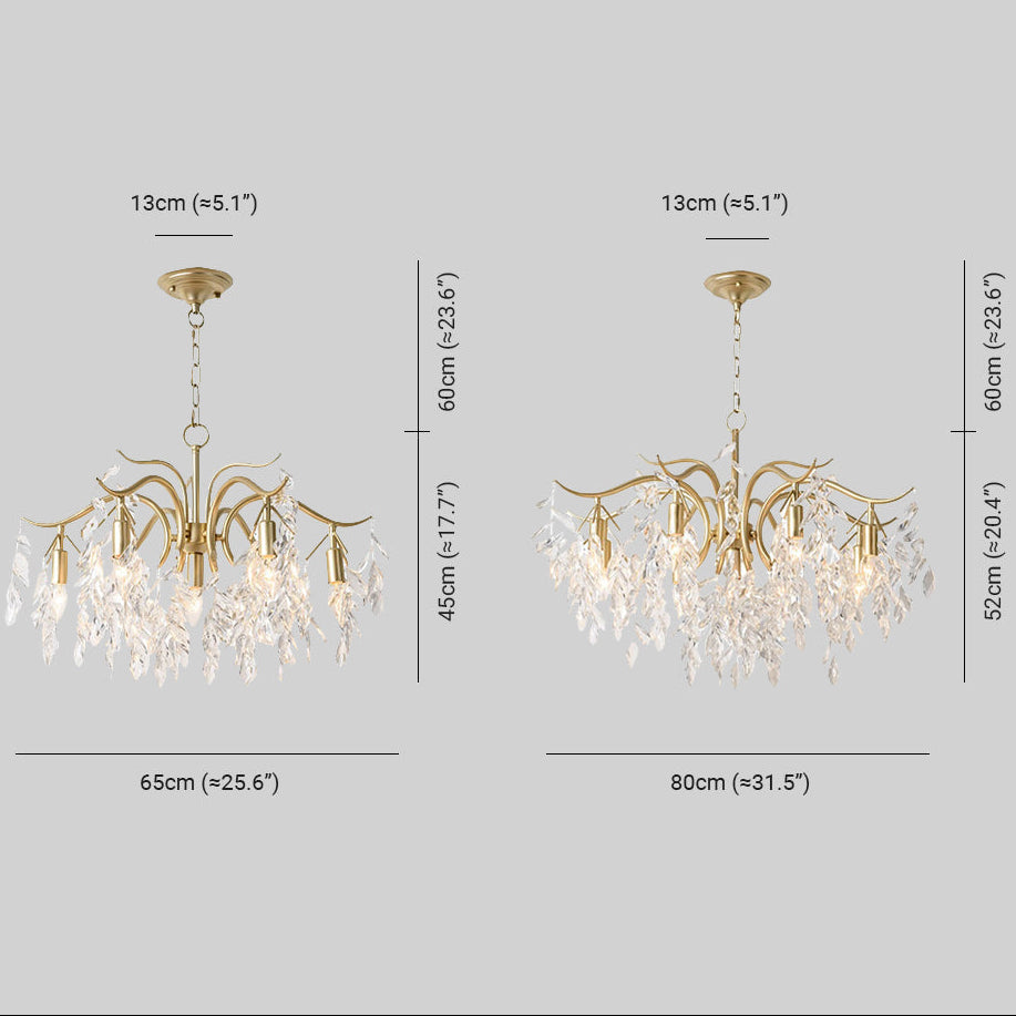 Elaral | Luxe Wisteria Bloem Cascaderende Kristal Kroonluchter