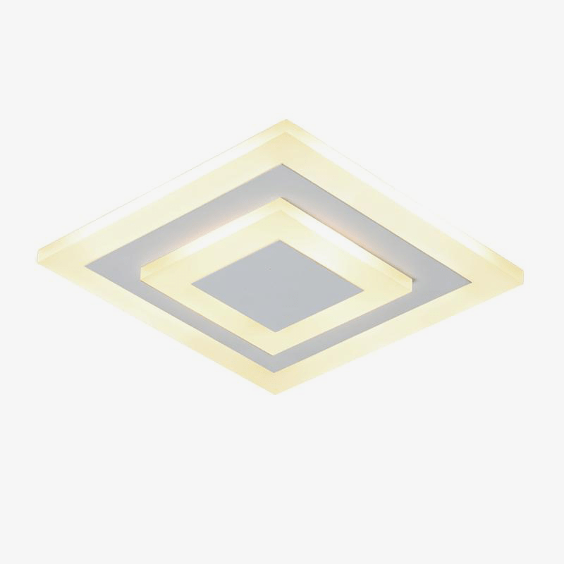 Veldoran | Slanke vierkante minimalistische plafondlamp vlak tegen het plafond