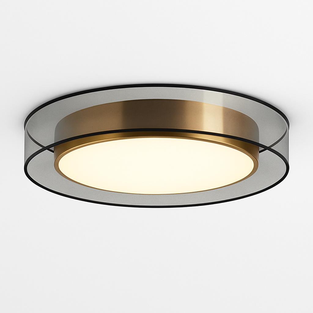 Kymbelar | Geometrisch Profiel Verchroomd IJzeren Scandinavische Opbouw Plafondlamp