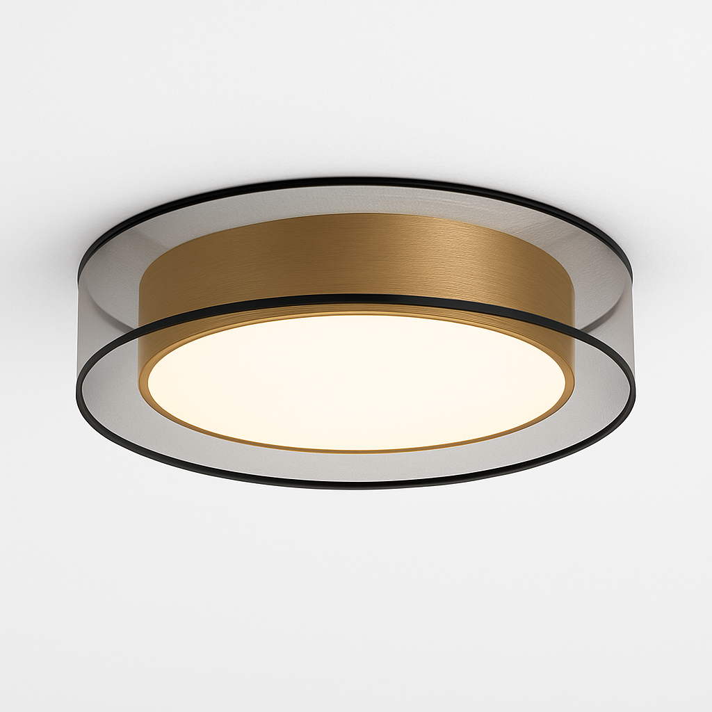 Kymbelar | Geometrisch Profiel Verchroomd IJzeren Scandinavische Opbouw Plafondlamp
