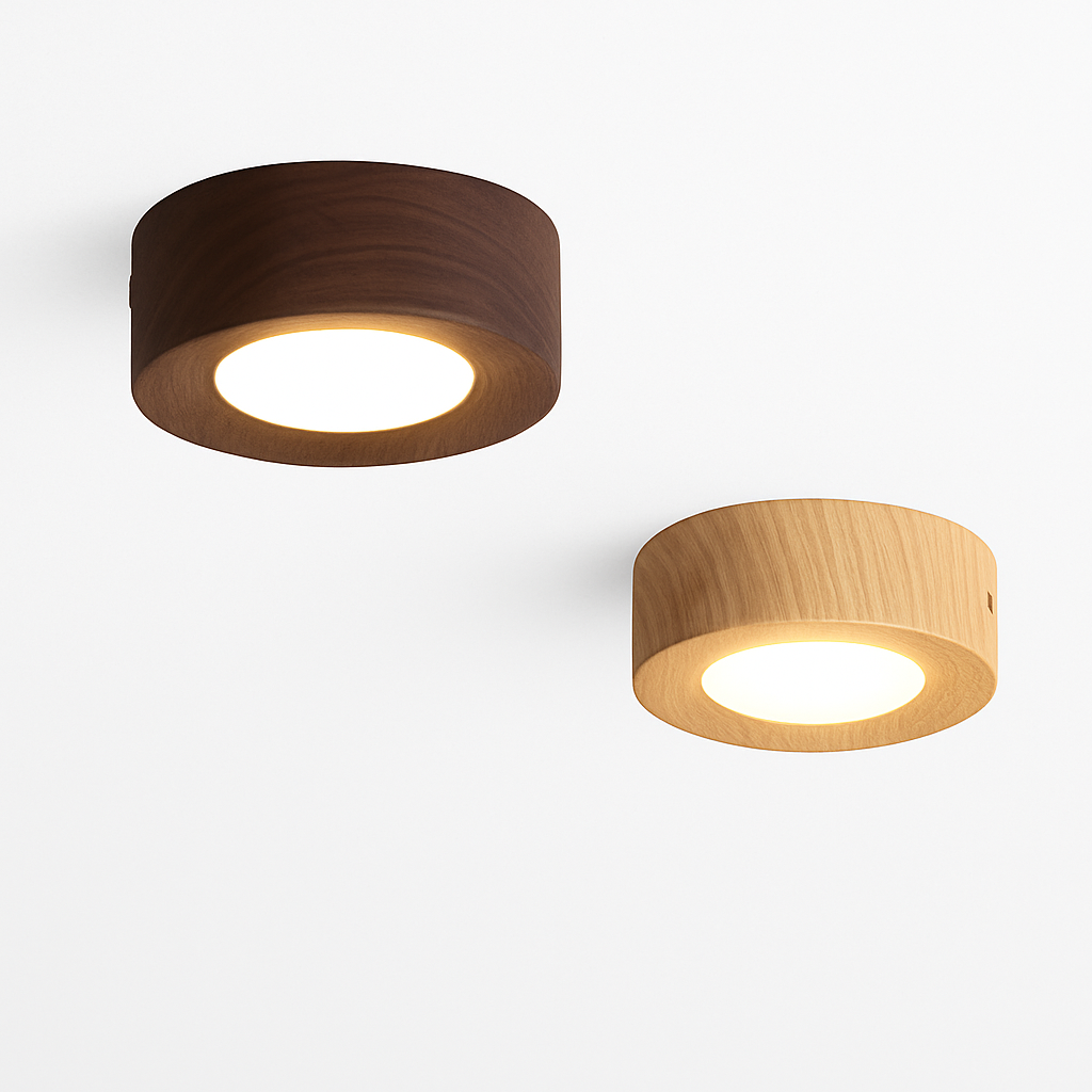Vantorra | Minimalistische Gesneden Houten Opbouw Plafondlamp