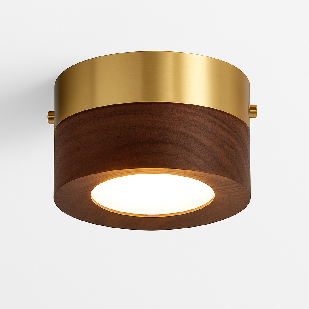 Vantorra | Minimalistische Gesneden Houten Opbouw Plafondlamp