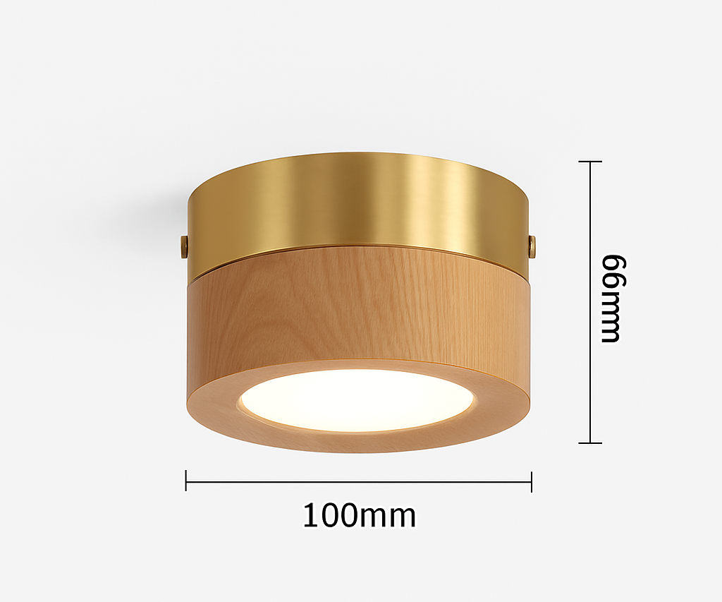 Vantorra | Minimalistische Gesneden Houten Opbouw Plafondlamp