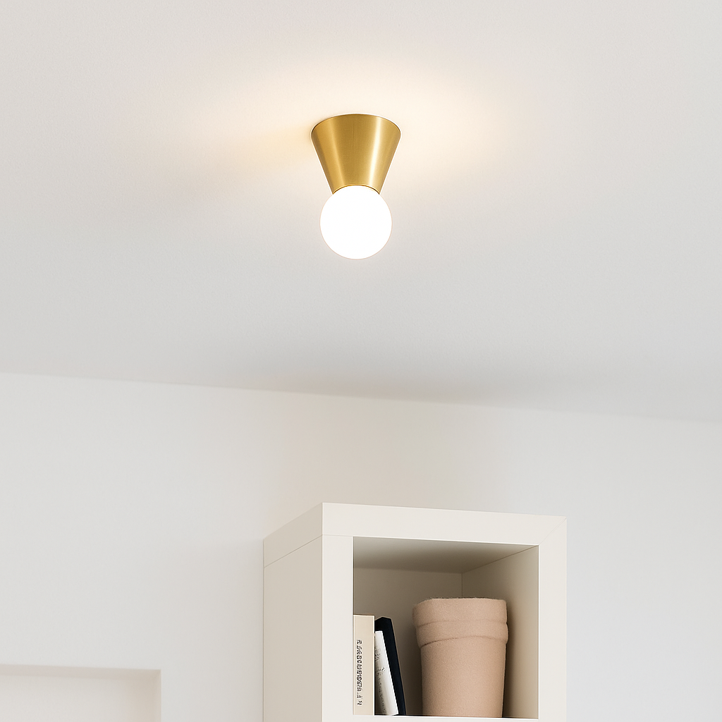 Bristhaven | Moderne Geometrische Kegel Glazen Bol Plafondlamp