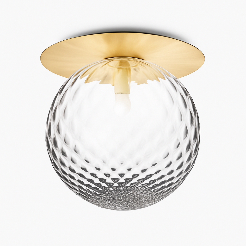 Velindra | Moderne Ronde Glazen Bol Opbouw Plafondlamp