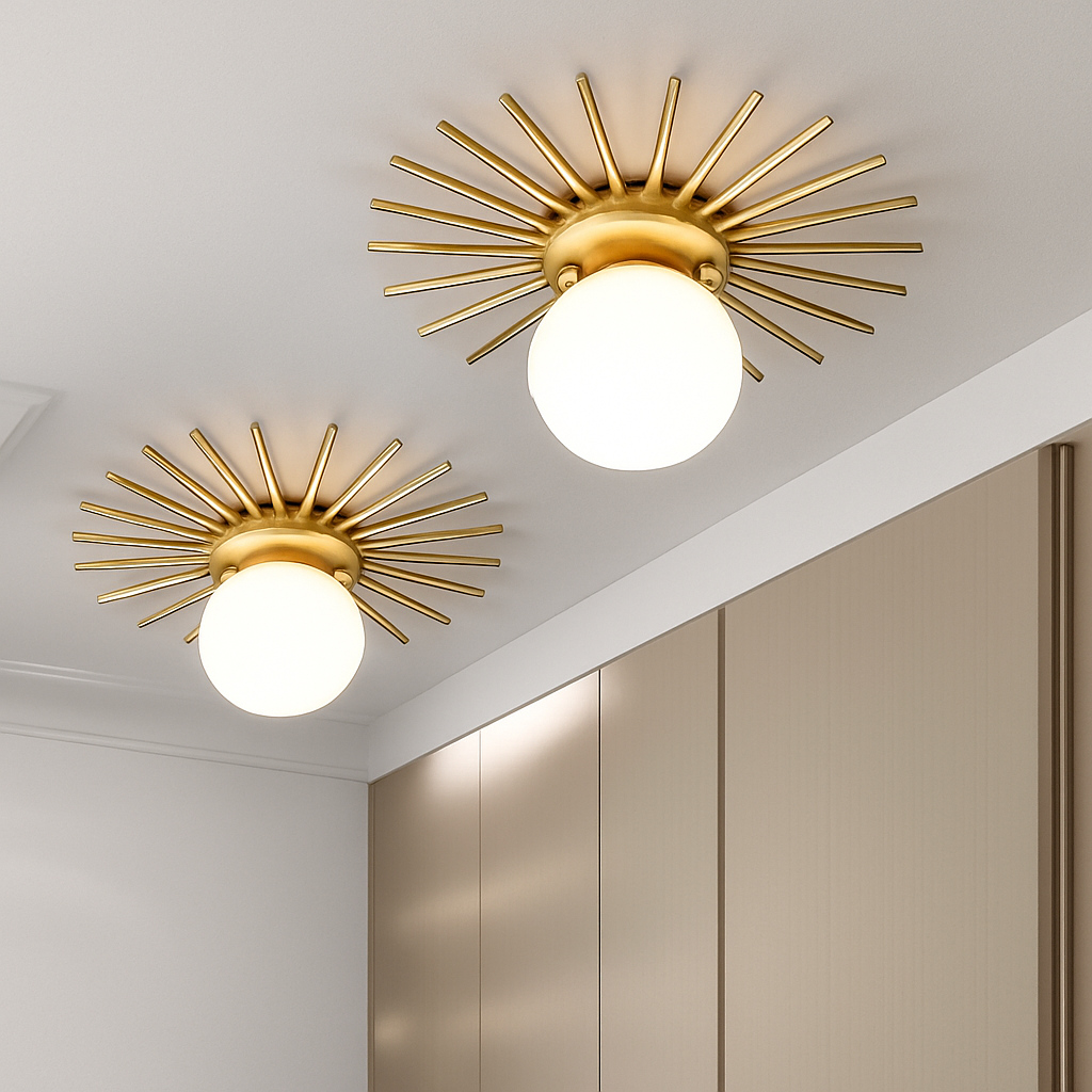 Kelvindre | Orbitale matte bol mid-century plafondlamp