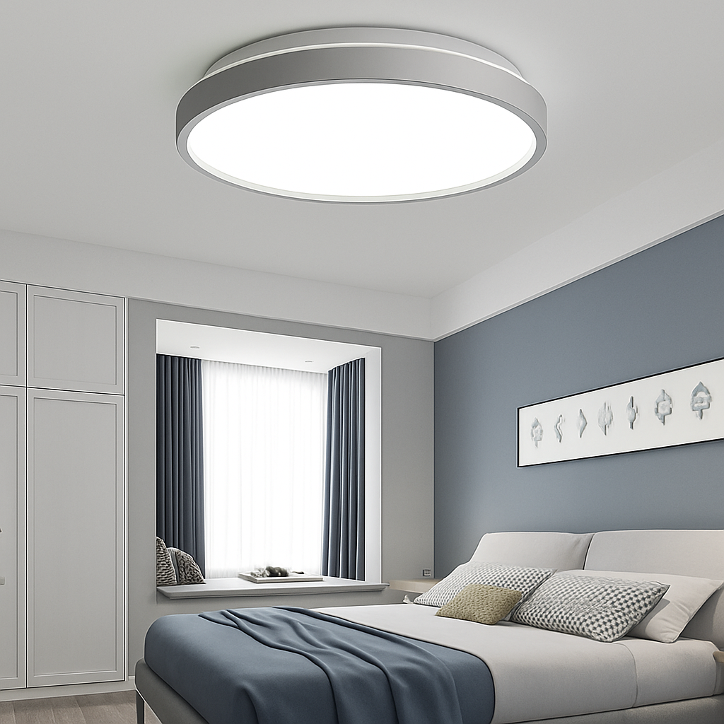Zyldor | Slanke Cirkelvormige Moderne Metalen Opbouw Plafondlamp
