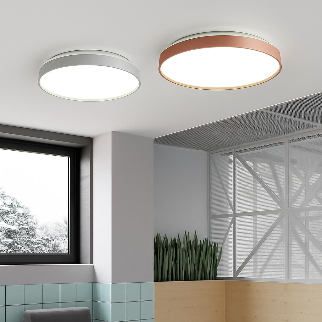 Zyldor | Slanke Cirkelvormige Moderne Metalen Opbouw Plafondlamp