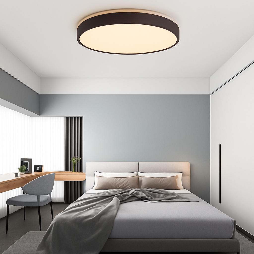 Zyldor | Slanke Cirkelvormige Moderne Metalen Opbouw Plafondlamp