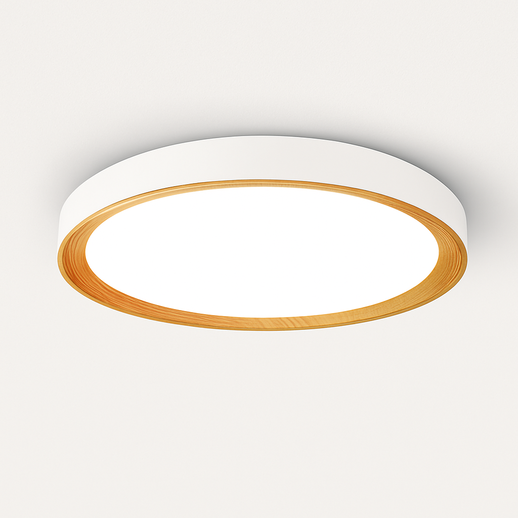 Trellion | Noordse Cirkelvormige Houtnerf Stijl Opbouw Plafondlamp