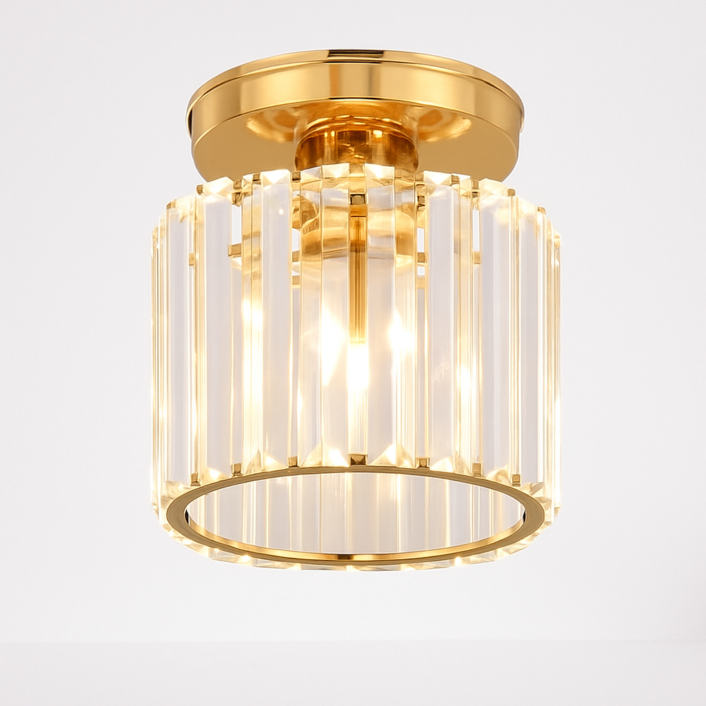 Velvique | Geometrische Kristallen Glazen Opbouw Plafondlamp