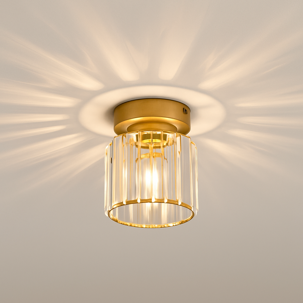 Velvique | Geometrische Kristallen Glazen Opbouw Plafondlamp