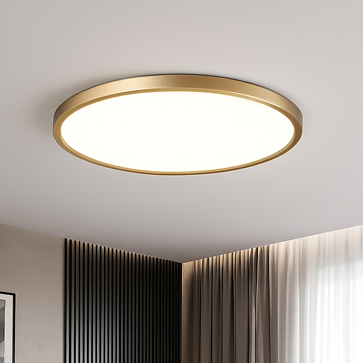 Velrion | Ultra Slanke Moderne Minimalistische Kopereffect Opbouw Plafondlamp