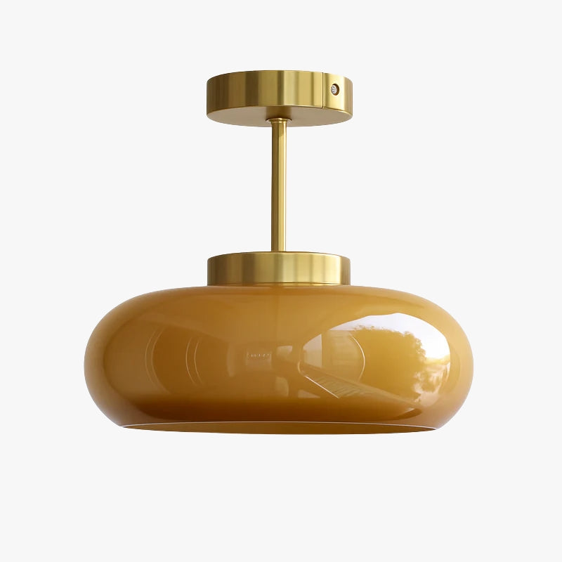 Velcair| Vintage Geometrische Glazen Kap Opbouw Plafondlamp