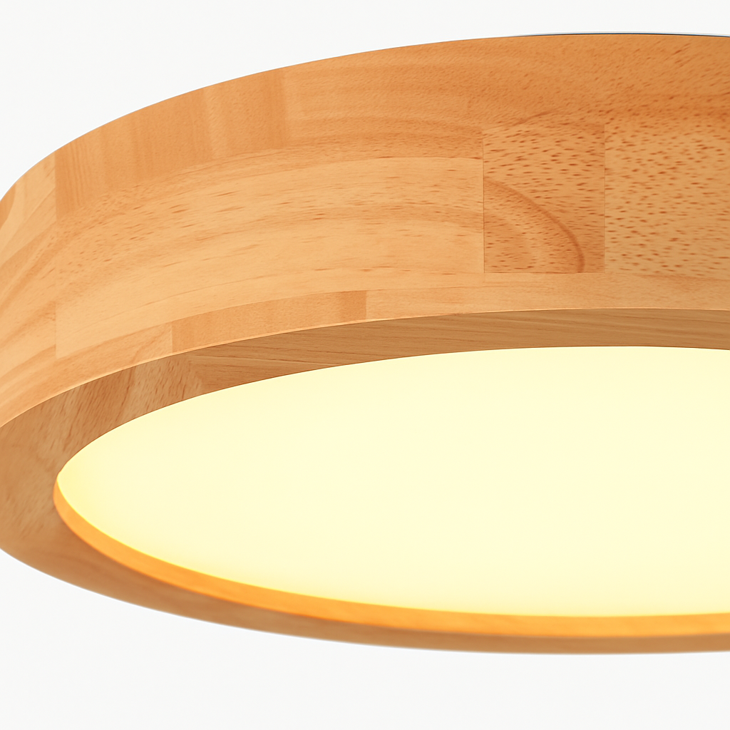 Veldonna | Noordse Ronde Houtnerf Geometrische Plafondlamp