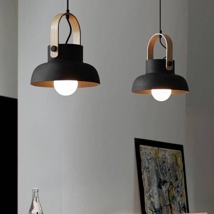 Thrombel | Noordse minimalistische houten accent uitlopende koepel hanglamp