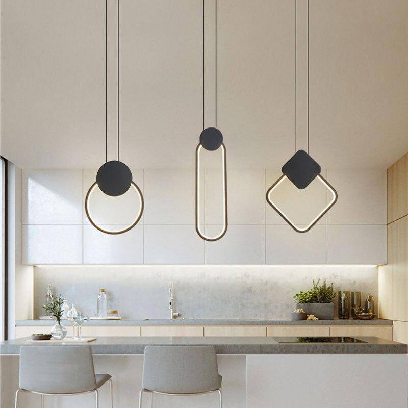 Veyndara | Lineaire geometrische metalen frame hanglamp