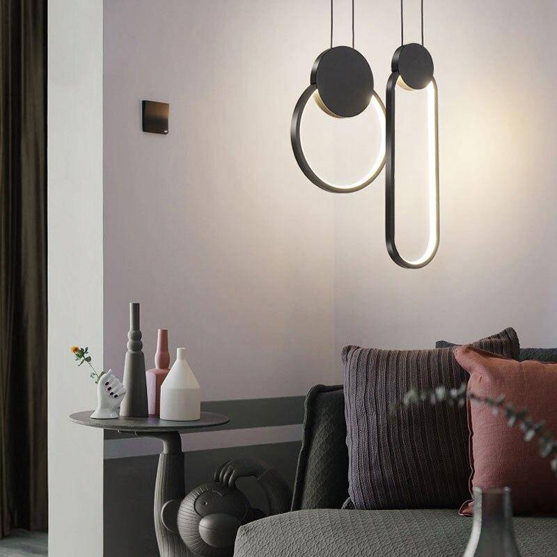 Veyndara | Lineaire geometrische metalen frame hanglamp