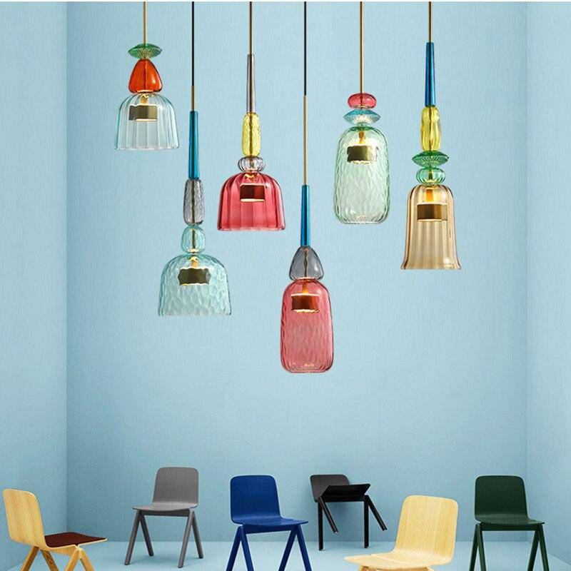 Zynthera | Moderne Noordse glazen LED hanglamp