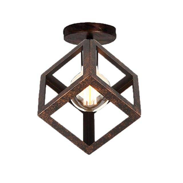 Zorquence | Geometrische Kooi Industriële Opbouw Plafondlamp