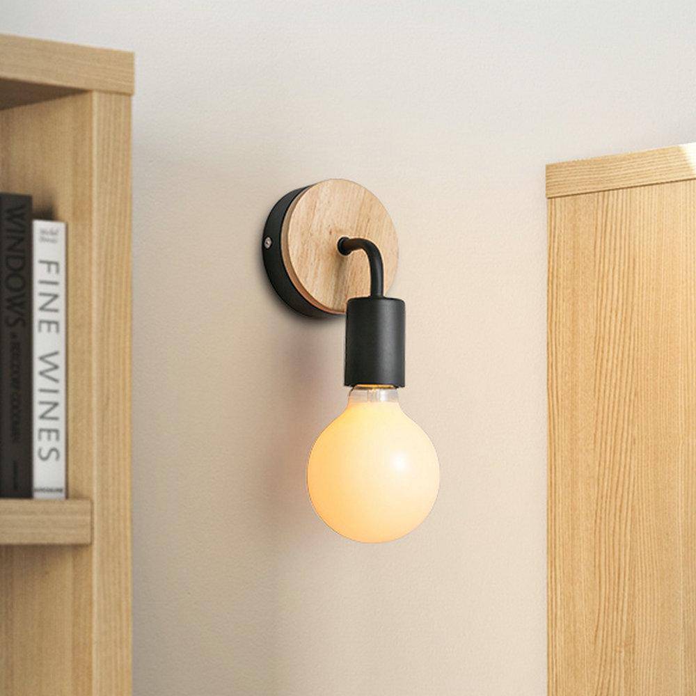Vaelisth | Minimalistische Scandinavische Houten Beugel Wandlamp