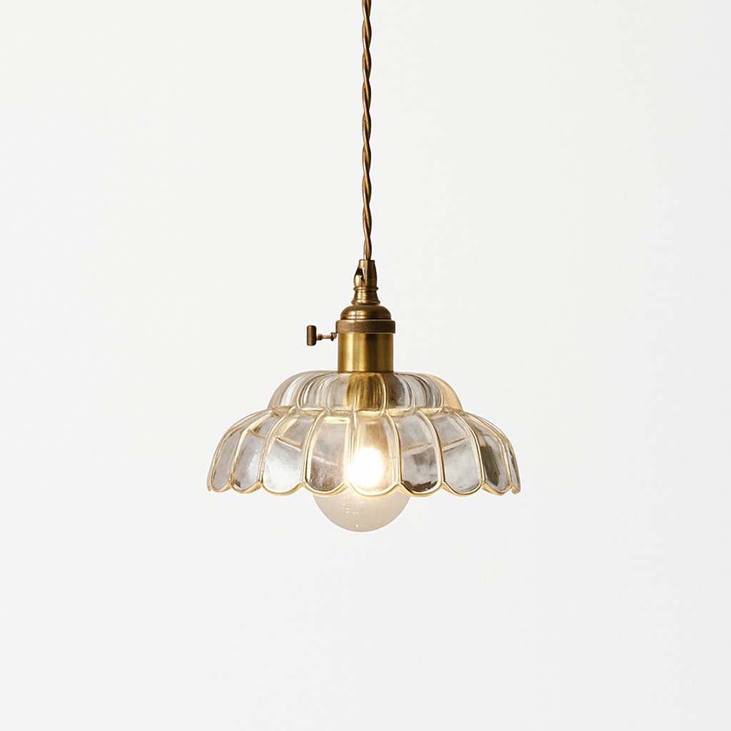 Thressia | Retro Geribbelde Glazen Bol Hanglamp