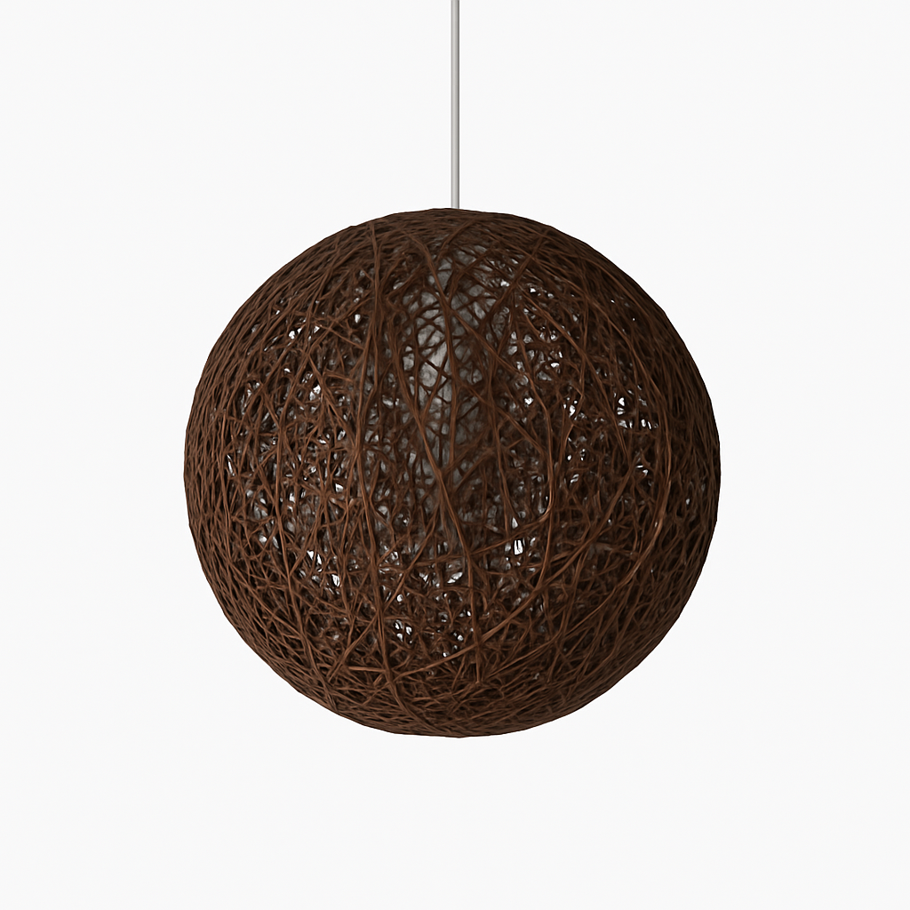 Verithon | Elegante Rieten Papieren Cocooning Bol Hanglamp
